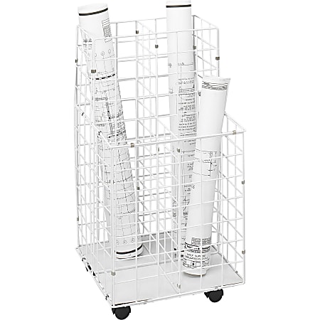 Safco Wire Roll File 4 Compartments White - Office Depot