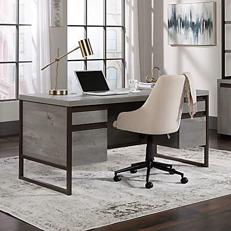 Sauder Manhattan Gate 66 W Executive Computer Desk With Floating 34 ...