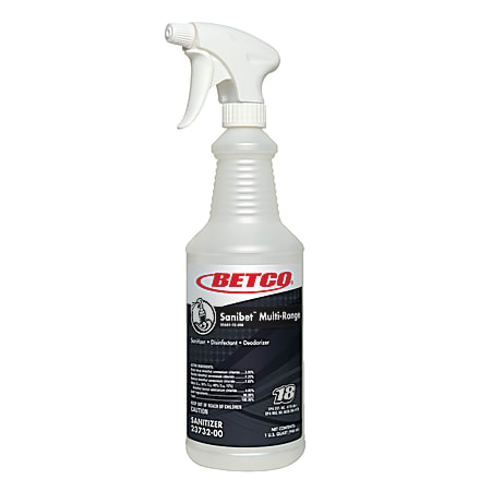 Betco® Empty Spray Bottle For Symplicity Sanibet Sanitizer, 32 Oz