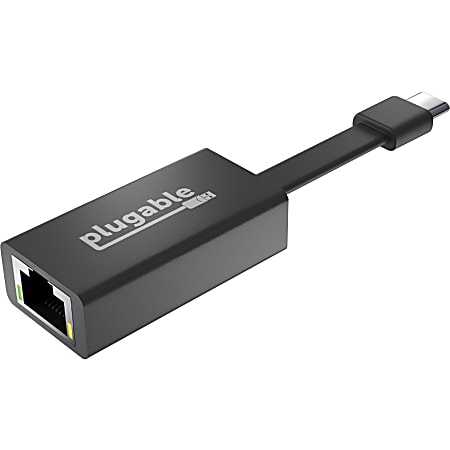 Plugable USB C to Ethernet Adapter, Fast and Reliable Gigabit Speed - Thunderbolt 3 to Ethernet Adapter Compatible with Macbook Pro, Windows, macOS, and ChromeOS, Driverless