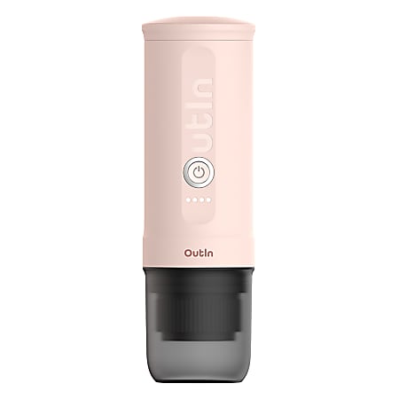 OutIn® Nano 3-Cup Portable Electric Espresso Machine, Rose Quartz
