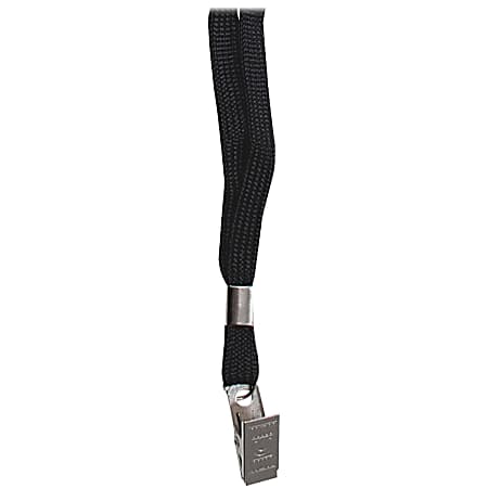 Advantus Neck Lanyard with Clip for Badges - 36" Length - Black - 24 / Box