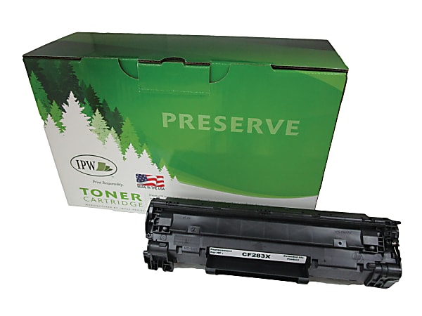 IPW Preserve Remanufactured Black Toner Cartridge Replacement For HP 83A, CF283X, 677-83E-ODP