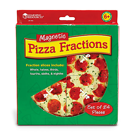 Learning Resources Magnetic Pizza Fraction Set, Pack Of 6