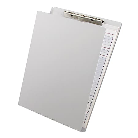 Saunders® Aluminum Clipboard With Writing Plate, 8 1/2" x 12", Silver