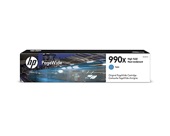 HP 990X PageWide Cyan High-Yield Cartridge, M0J89AN