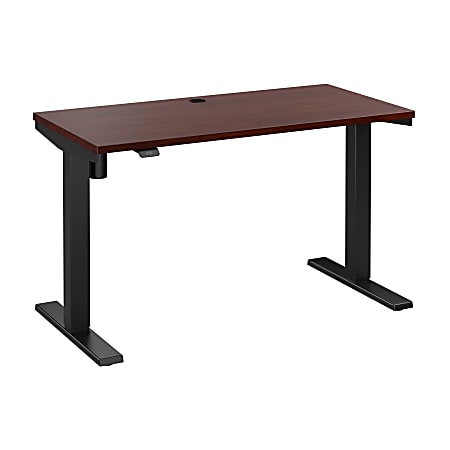 Bush® Business Furniture Move 40 Series Electric 48"W x 24"D Electric Height-Adjustable Standing Desk, Hansen Cherry/Black, Standard Delivery