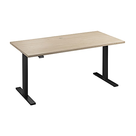 Bush Business Furniture Move 60 Series 60"W Height Adjustable Standing Desk, Natural Elm/Black, Standard Delivery