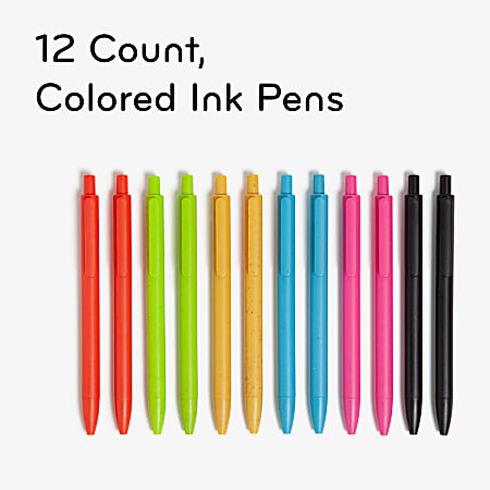 U Brands U Eco Ballpoint Pens Pack Of 12 Assorted Colors