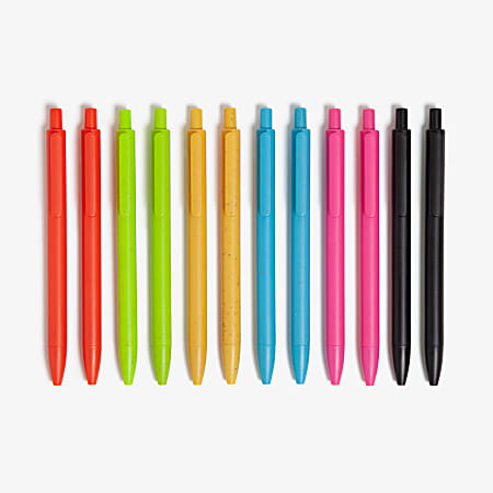 A&T Colored Ball Pens 12 Pieces