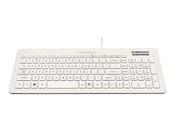Man & Machine Very Cool Washable Keyboard, White, VCMAGW5