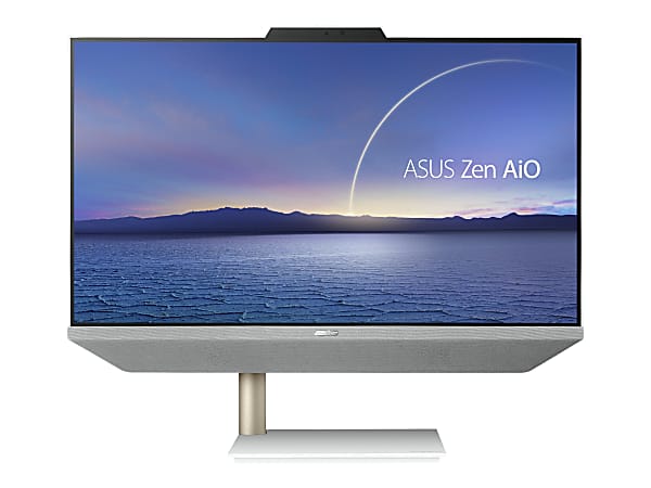 Asus Zen AiO M5401WUA-DS704T All-In-One Desktop PC, 23.8" Touchscreen, AMD Ryzen 7, 16GB Memory, 512GB Solid State Drive, White, Windows® 10 Home