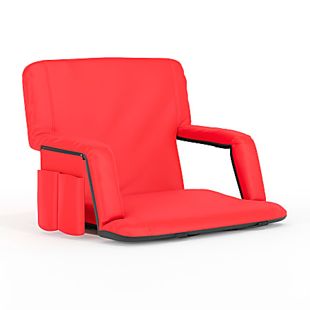 Flash Furniture Reclining Stadium Chair, Extra Wide, Red