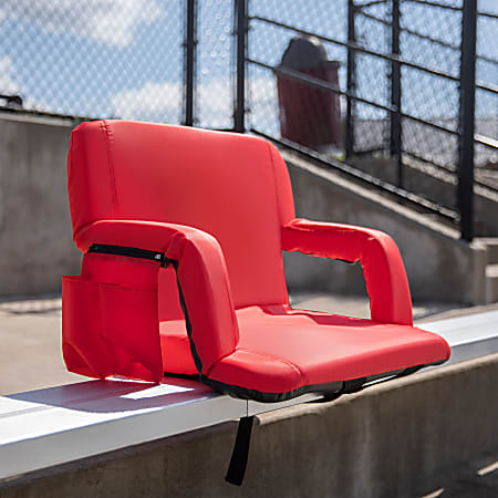 Flash Furniture Reclining Stadium Chair, Extra Wide, Red