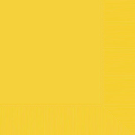 Amscan Beverage Napkins, 5" x 5", Yellow Sunshine, 100 Napkins Per Pack, Case Of 6 Packs