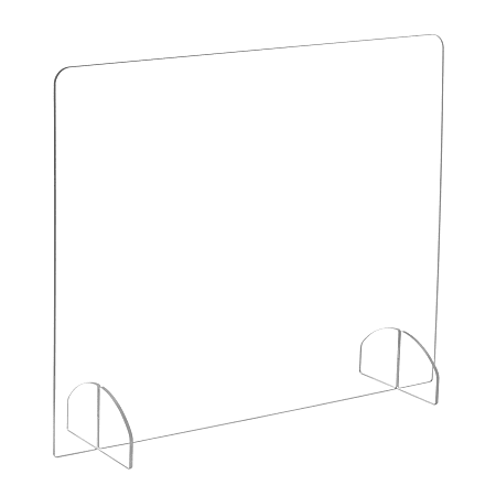 Safco® Portable Freestanding Acrylic Sneeze Guard, 23-1/2"H x 29-1/2"W x 8"D, Clear