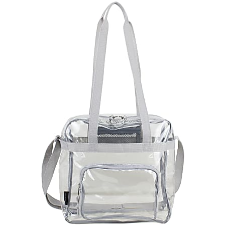 15 x 16 Large Clear Transparent Tote Bags – 12 Pc.