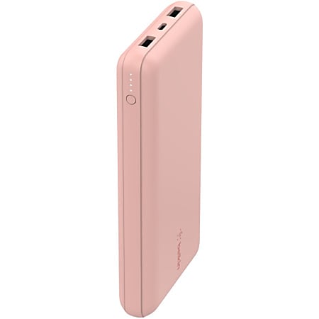Belkin BOOST↑CHARGE Power Bank 20K - For Smartphone, iPad Air, iPad mini, iPhone 13, iPhone 13 Pro, iPhone 13 Pro Max, iPhone 13 mini, iPhone 12, iPhone 12 Pro, iPhone 12 Pro Max, iPhone 12 mini, ... - 20000 mAh - 3 x USB - Rose Gold