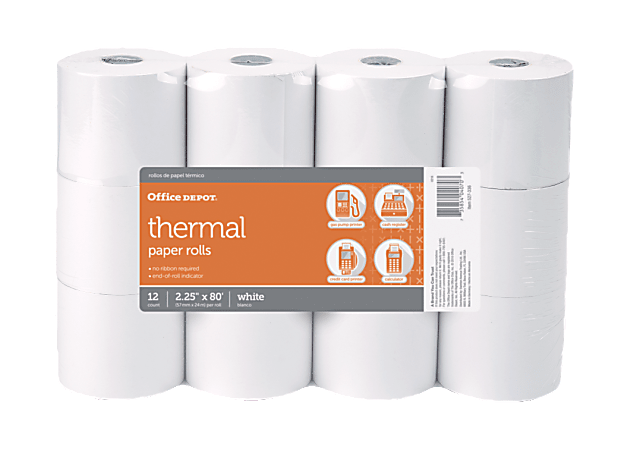 PM™ Company Medical/Lab Paper Rolls, Thermal, 2 1/4" x 960", White, Pack Of 12