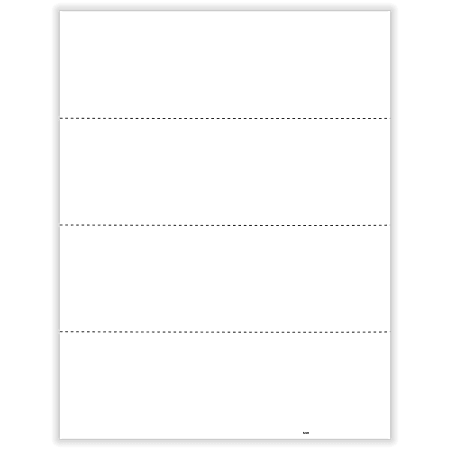 ComplyRight® W-2 Blank Tax Forms, 4-Up (Horizontal Format), With Backer Instructions, 8-1/2" x 11", Pack Of 50 Forms