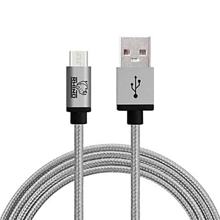 Rhino Extra Strong USB Type C to USB Type A High-Speed Data Sync/Charging Cable, 7', Gray