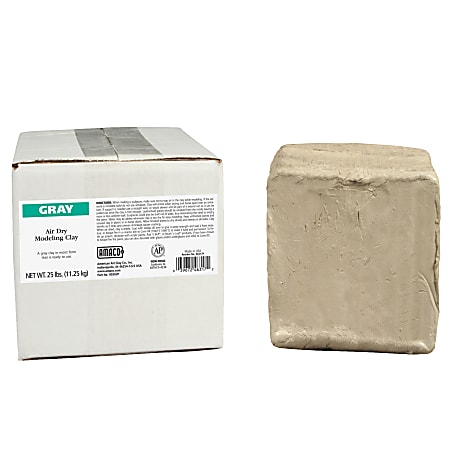 AMACO® Air Dry Clay, Gray, 25 Lb