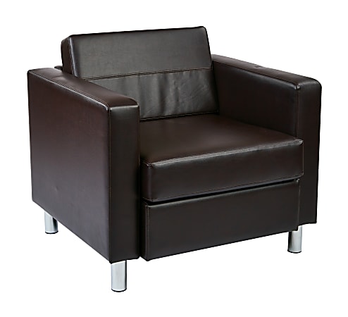 Ave Six Pacific Arm Chair, Espresso/Chrome