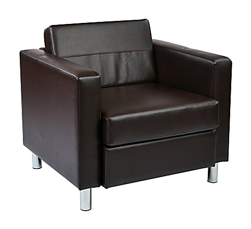 Office Star™ Avenue Six Pacific Arm Chair, Espresso/Chrome