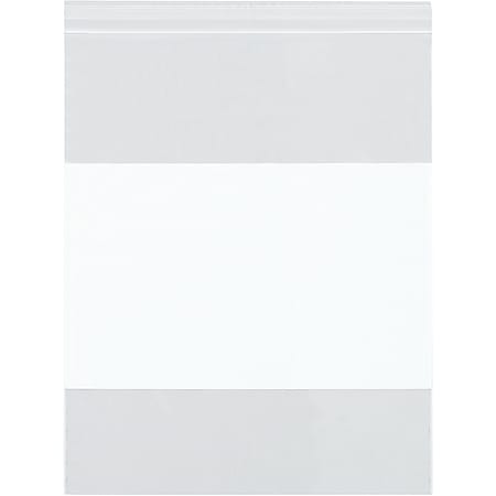 Office Depot Brand 6 Mil White Block Reclosable Poly Bags 12" x 15", Box of 500