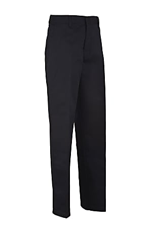 Royal Park Boys Uniform, Husky Flat-Front Pants, Size 34 Waist x 29 1/2 Inseam, Black