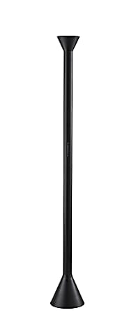 Adesso Greer LED Torchiere, Black with White Plastic Diffuser