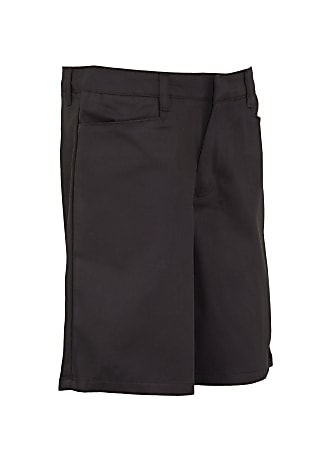 Royal Park Boys Uniform, Flat-Front Shorts, Size 7, Black