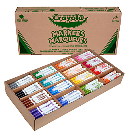 Crayola Washable Super Tips Markers Assorted Colors Pack Of 100 Markers -  Office Depot