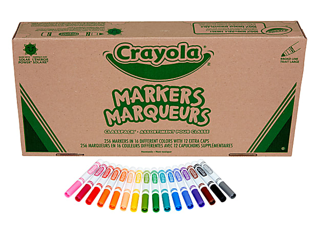 Crayola 12 Count Washable Bulk Markers, Black, Colouring Pens & Markers -   Canada