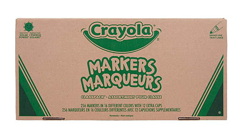 Crayola Broad Line Markers Classpack (256 Ct), Bulk School Supplies For  Teachers, Kids Markers For School, Classroom Supplies