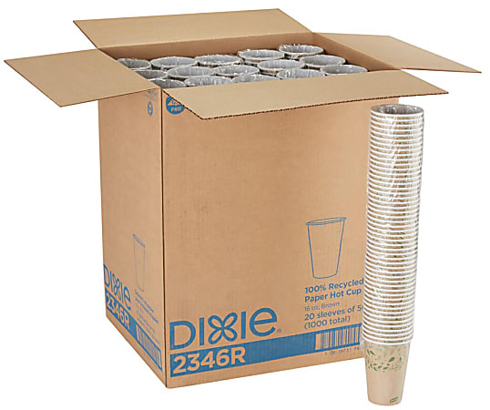 Dixie® ecosmart® 100% Recycled Fiber Hot Cups, 16