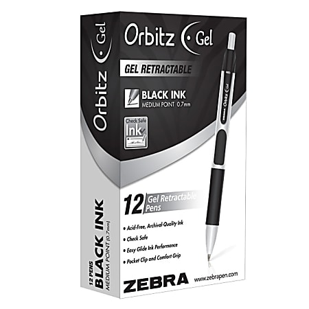 Zebra Blen Retractable 0.7 mm Black Ink Gel Pen