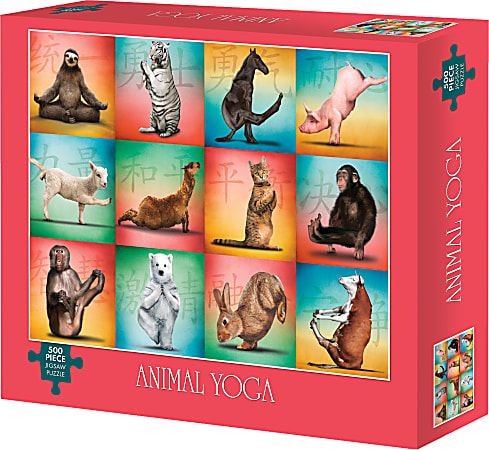 Willow Creek Press 500-Piece Puzzle, Animal Yoga