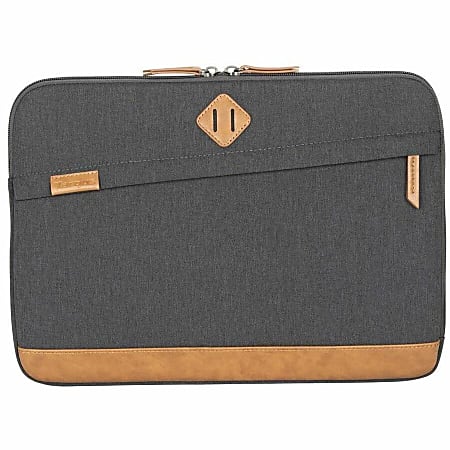 Targus&reg; Strata III Laptop Sleeve For 14" Laptops, Gray/Brown