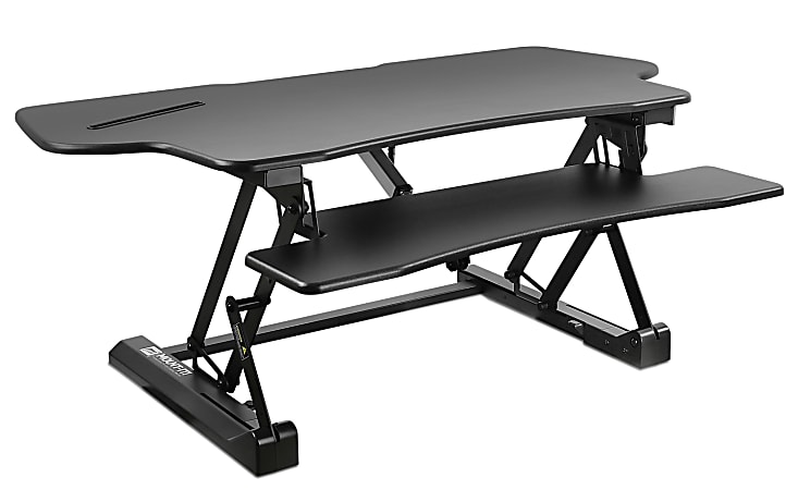 Mount-It! MI-7962 Electric Standing Desk Riser, 6"H x 50"W x 9"D, Black