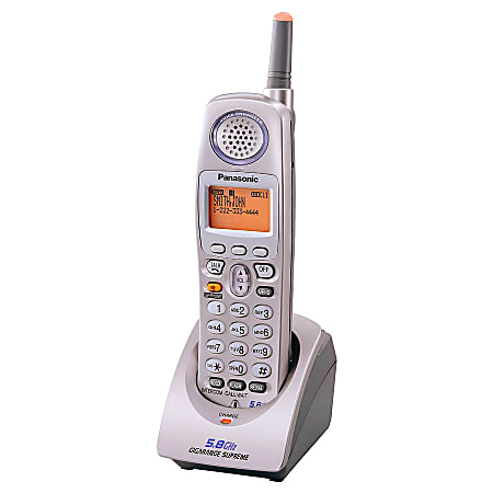 Panasonic® KX-TGA520M 5.8GHz Digital Handset For KX-TG5200M Cordless Telephone System, Metallic Gray