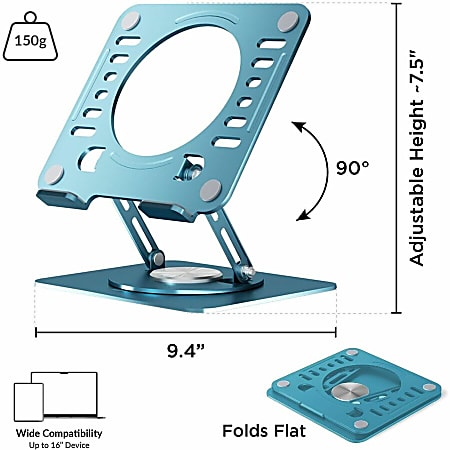 Uncaged Ergonomics Swivel Laptop Stand for Desk Adjustable Laptop Riser ...