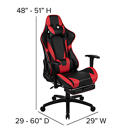 Red and 2025 black leather chair