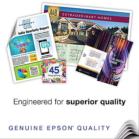 Epson® Double-Sided Premium Presentation And Photo Paper, Letter Size (8 1/2" x 11"), Pack Of 50 Sheets, 47 Lb, Matte White