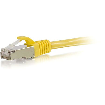 C2G 25ft Cat6 Ethernet Cable - Snagless Shielded (STP) - Yellow - Category 6 for Network Device - RJ-45 Male - RJ-45 Male - Shielded - 25ft - Yellow