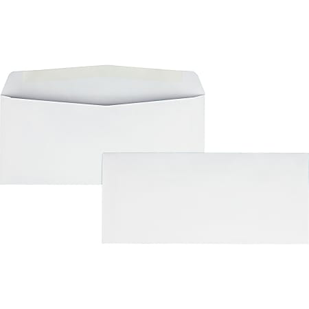 Quality Park No. 10 Side Seam Envelopes - #10 - Gummed Flap - Wove - 250 / Box - White