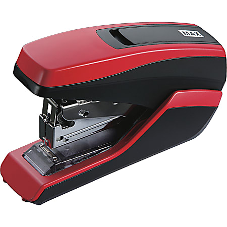 MAX HD-55FL Half-strip Stapler - 35 of 80g/m² Paper Sheets Capacity - 100 Staple Capacity - Half Strip - 24/6mm, 26/6mm Staple Size - 1 Each - Red, Black