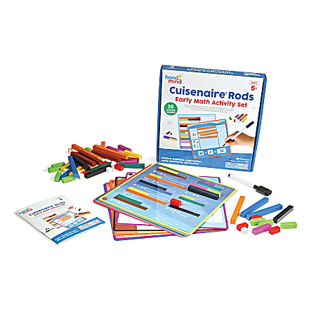Hand2Mind Cuisenaire Rods Early Math Activity Set, K – 2
