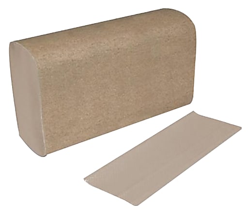 Karat Natural Multifold Paper Towels, 9-1/2" x 9-1/2", Brown, Pack Of 333 Towels