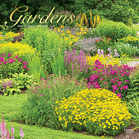 2025 BrownTrout Gardens Monthly Plastic-Free Square Wall Calendar, 12" x 12", Home and Garden, January to December 2025, 9781975474829